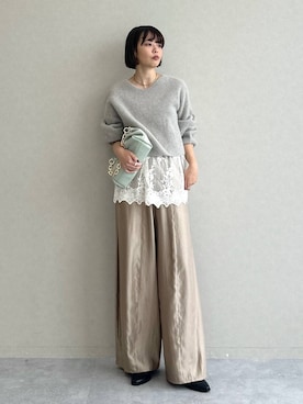 「アイテム（チュニック）」を使った、ａｉｋａさん（レディース・168cm）の秋コーディネート