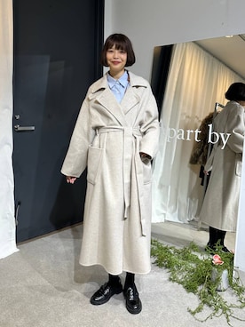 「アイテム（ステンカラーコート）」を使った、ａｉｋａさん（レディース・168cm・30代）の秋コーディネート