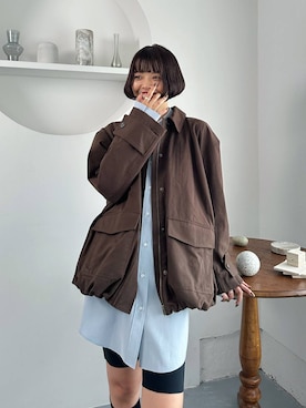 「アイテム（シャツワンピース）」を使った、ａｉｋａさん（レディース・168cm）の秋コーディネート