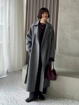 「アイテム（ステンカラーコート）」を使った、ａｉｋａさん（レディース・168cm・30代）の秋コーディネート