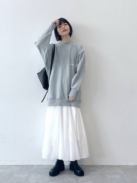 「e/rm」｜「アイテム（スウェット）」を使った、ａｉｋａさん（レディース・168cm）の秋コーディネート