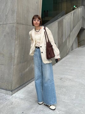 「A part by（アパートバイ）のアイテム（ベルト）」を使った、ａｉｋａさん（レディース・168cm）の春コーディネート