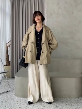 「アイテム（トレンチコート）」を使った、ａｉｋａさん（レディース・168cm・30代）の冬コーディネート