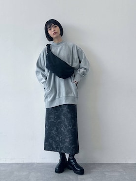 「e/rm」｜「アイテム（スウェット）」を使った、ａｉｋａさん（レディース・168cm）の秋コーディネート