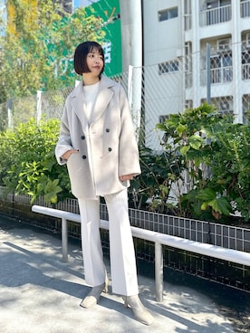 「A part by（アパートバイ）のアイテム（チェスターコート）」を使った、ａｉｋａさん（レディース・168cm）の秋コーディネート