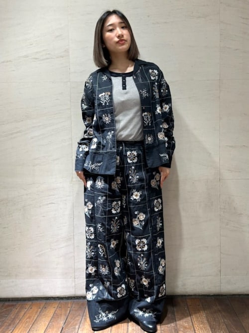 Freada 花刺繍シャツ Freada | フリーダ | 昨夏人気のあったパッチワーク刺繍シャツの