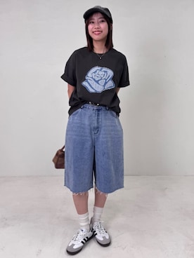 「バラ柄」｜FREAK'S STORE HEAD OFFICE WOMENさん（レディース・157cm）の夏コーディネート