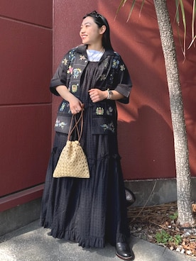 「Freada（フリーダ）のアイテム（トップス）」を使った、FREAK'S STORE HEAD OFFICE WOMENさん（レディース・147cm）の夏コーディネート