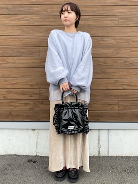 「オーガンジー」｜「アイテム（スウェット）」を使った、FREAK'S STORE HEAD OFFICE WOMENさん（レディース・150cm）の秋コーディネート
