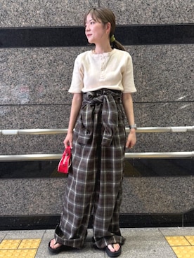 「アイテム（つなぎ/オールインワン）」を使った、FREAK'S STORE HEAD OFFICE WOMENさん（レディース・160cm）の夏コーディネート