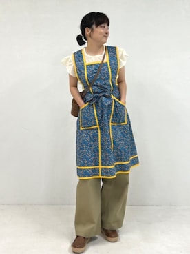「FREAK'S STORE（フリークスストア）のアイテム（シャツ/ブラウス）」を使った、FREAK'S STORE HEAD OFFICE WOMENさん（レディース・161cm）の夏コーディネート