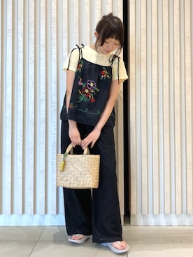 「Freada（フリーダ）のアイテム（トップス）」を使った、FREAK'S STORE HEAD OFFICE WOMENさん（レディース・162cm）の夏コーディネート