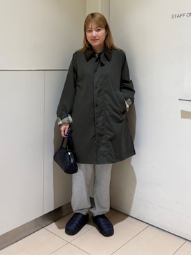「FREAK'S STORE（フリークスストア）のミニラウンドボストンバッグ（トートバッグ、ブラック系）」を使った、FREAK'S STORE HEAD OFFICE WOMENさん（レディース・154cm）の秋コーディネート
