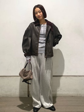 「FREAK'S STORE（フリークスストア）のアイテム（ブルゾン）」を使った、FREAK'S STORE HEAD OFFICE WOMENさん（レディース・158cm）の秋コーディネート