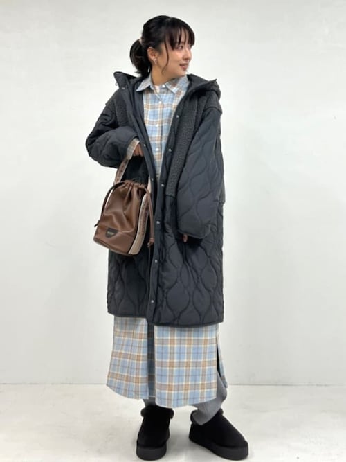 セール】限定展開 ネル チェック ビックシャツ ワンピース（シャツ