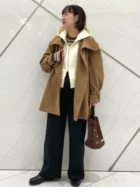 「アイテム（セットアップ）」を使った、FREAK'S STORE HEAD OFFICE WOMENさん（レディース・159cm）の冬コーディネート