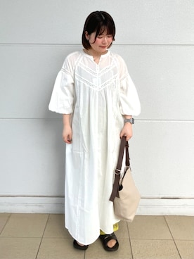 「FREAK'S STORE（フリークスストア）のアイテム（ワンピース/ドレス）」を使った、FREAK'S STORE HEAD OFFICE WOMENさん（レディース・153cm）の春コーディネート
