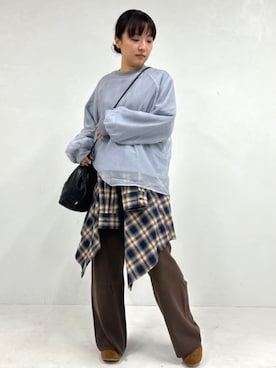 「FREAK'S STORE（フリークスストア）のアイテム（その他パンツ）」を使った、FREAK'S STORE HEAD OFFICE WOMENさん（レディース・161cm）の秋コーディネート