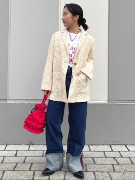 「FREAK'S STORE（フリークスストア）のアイテム（ジャケット/アウター）」を使った、FREAK'S STORE HEAD OFFICE WOMENさん（レディース・153cm）の冬コーディネート