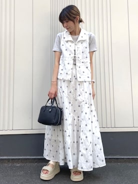 「アイテム（ネックレス、オレンジ系）」を使った、FREAK'S STORE HEAD OFFICE WOMENさん（レディース・159cm）の夏コーディネート