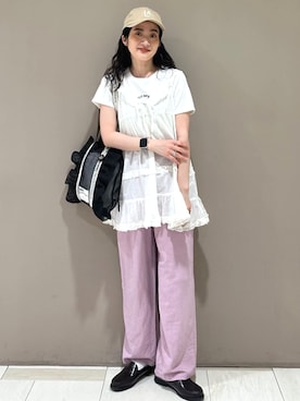 「FREAK'S STORE（フリークスストア）のアイテム（パンツ）」を使った、FREAK'S STORE HEAD OFFICE WOMENさん（レディース・160cm）の春コーディネート
