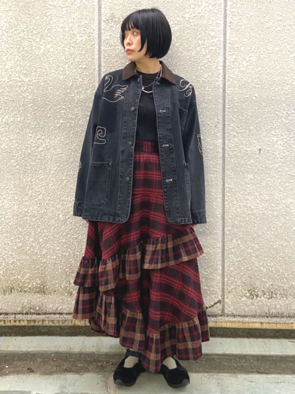 Freada/フリーダ チェーンステッチ デニム カバーオールを使った人気