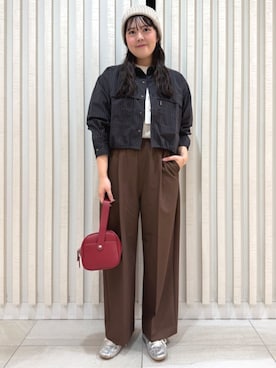 「FREAK'S STORE（フリークスストア）のアイテム（ハンドバッグ）」を使った、FREAK'S STORE HEAD OFFICE WOMENさん（レディース・167cm）の秋コーディネート