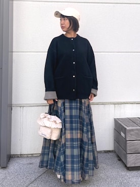 「FREAK'S STORE（フリークスストア）のアイテム（スカート）」を使った、FREAK'S STORE HEAD OFFICE WOMENさん（レディース・160cm）の秋コーディネート