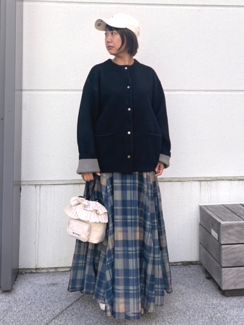 【新品未使用】フェアライアー　チェックフレアプリーツスカート Re:EDIT スカート チェック柄 レディース 低身長 ロング プリーツ