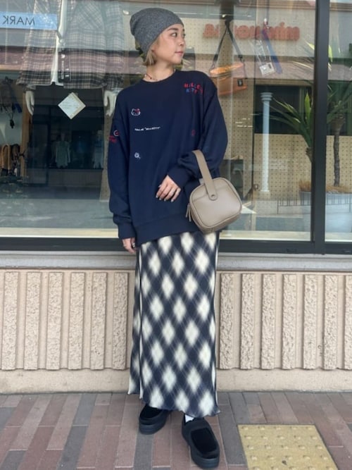 プリーツプリーズ青と黒のチェック柄タイトスカート セール】細プリーツ チェックタイトスカート（スカート）｜FREAK'S