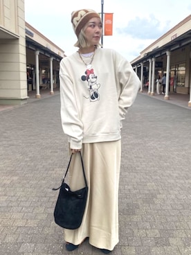 「FREAK'S STORE（フリークスストア）のアイテム（スカート）」を使った、FREAK'S STORE HEAD OFFICE WOMENさん（レディース・160cm）の秋コーディネート