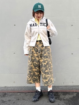 「FREAK'S STORE（フリークスストア）のアイテム（帽子）」を使った、FREAK'S STORE HEAD OFFICE WOMENさん（レディース・156cm）の春コーディネート