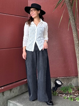 「Freada（フリーダ）のアイテム（トップス）」を使った、FREAK'S STORE HEAD OFFICE WOMENさん（レディース・162cm）の夏コーディネート