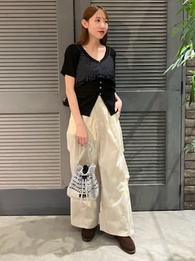 「FREAK'S STORE（フリークスストア）のアイテム（バッグ）」を使った、FREAK'S STORE HEAD OFFICE WOMENさん（レディース・158cm）の春コーディネート