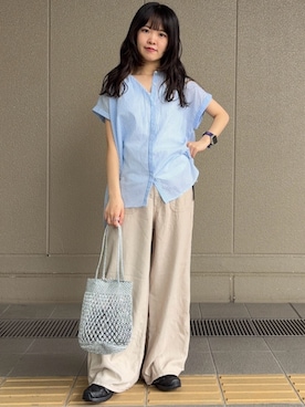 「FREAK'S STORE（フリークスストア）のアイテム」を使った、FREAK'S STORE HEAD OFFICE WOMENさん（レディース・155cm）の夏コーディネート