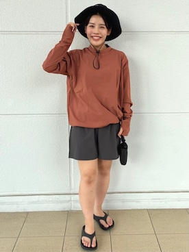 「アイテム（ラッシュガード）」を使った、FREAK'S STORE HEAD OFFICE WOMENさん（レディース・148cm）の夏コーディネート