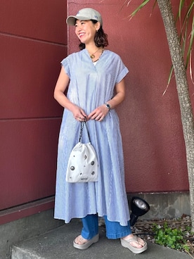 「FREAK'S STORE（フリークスストア）のアイテム（ワンピース/ドレス）」を使った、FREAK'S STORE HEAD OFFICE WOMENさん（レディース・162cm）の春コーディネート