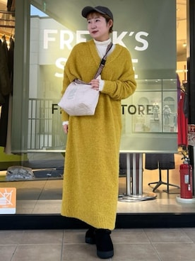 「タートルネック」｜「アイテム（その他シューズ）」を使った、FREAK'S STORE HEAD OFFICE WOMENさん（レディース・163cm）の秋コーディネート