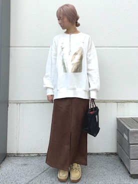 「FREAK'S STORE（フリークスストア）のアイテム（スカート）」を使った、FREAK'S STORE HEAD OFFICE WOMENさん（レディース・153cm）の秋コーディネート