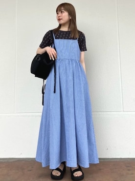 「FREAK'S STORE（フリークスストア）のアイテム（ワンピース/ドレス）」を使った、FREAK'S STORE HEAD OFFICE WOMENさん（レディース・156cm）の春コーディネート