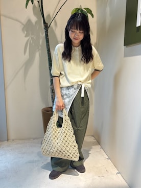 「FREAK'S STORE（フリークスストア）のアイテム（パンツ）」を使った、FREAK'S STORE HEAD OFFICE WOMENさん（レディース・155cm）の春コーディネート