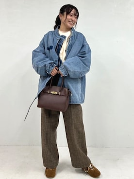 「アイテム（モッズコート）」を使った、FREAK'S STORE HEAD OFFICE WOMENさん（レディース・161cm）の冬コーディネート