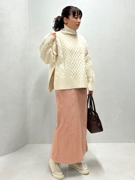「FREAK'S STORE（フリークスストア）のアイテム（スカート）」を使った、FREAK'S STORE HEAD OFFICE WOMENさん（レディース・161cm）の秋コーディネート
