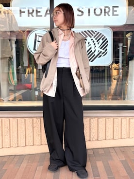 「アイテム（その他アウター）」を使った、FREAK'S STORE HEAD OFFICE WOMENさん（レディース・160cm）の春コーディネート