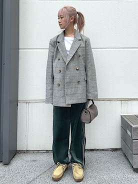 「FREAK'S STORE（フリークスストア）のアイテム（テーラードジャケット）」を使った、FREAK'S STORE HEAD OFFICE WOMENさん（レディース・153cm）の秋コーディネート
