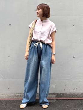 「FREAK'S STORE（フリークスストア）のアイテム（ファッション雑貨）」を使った、FREAK'S STORE HEAD OFFICE WOMENさん（レディース・159cm）の夏コーディネート