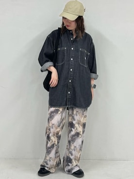 「24AW秋の新作」｜「アイテム（パンツ）」を使った、FREAK'S STORE HEAD OFFICE WOMENさん（レディース・154cm）の夏コーディネート