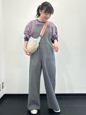 「FREAK'S STORE（フリークスストア）のアイテム（オールインワン・サロペット）」を使った、FREAK'S STORE HEAD OFFICE WOMENさん（レディース・161cm）の冬コーディネート