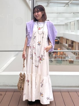 「Freada（フリーダ）のアイテム（ワンピース/ドレス）」を使った、FREAK'S STORE HEAD OFFICE WOMENさん（レディース・157cm）の春コーディネート