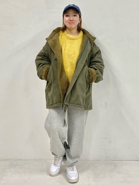 「アイテム（モッズコート）」を使った、FREAK'S STORE HEAD OFFICE WOMENさん（レディース・154cm）の冬コーディネート